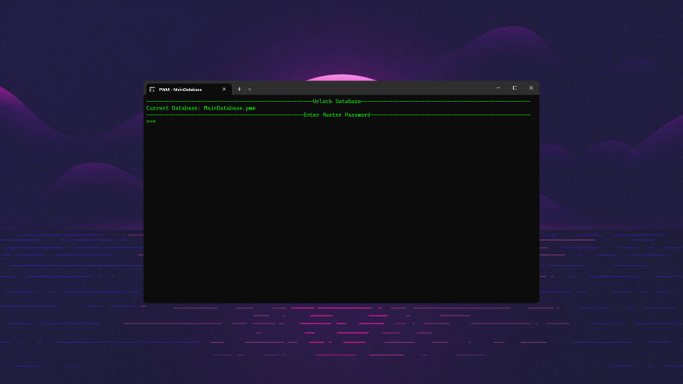 Password manager Password entry